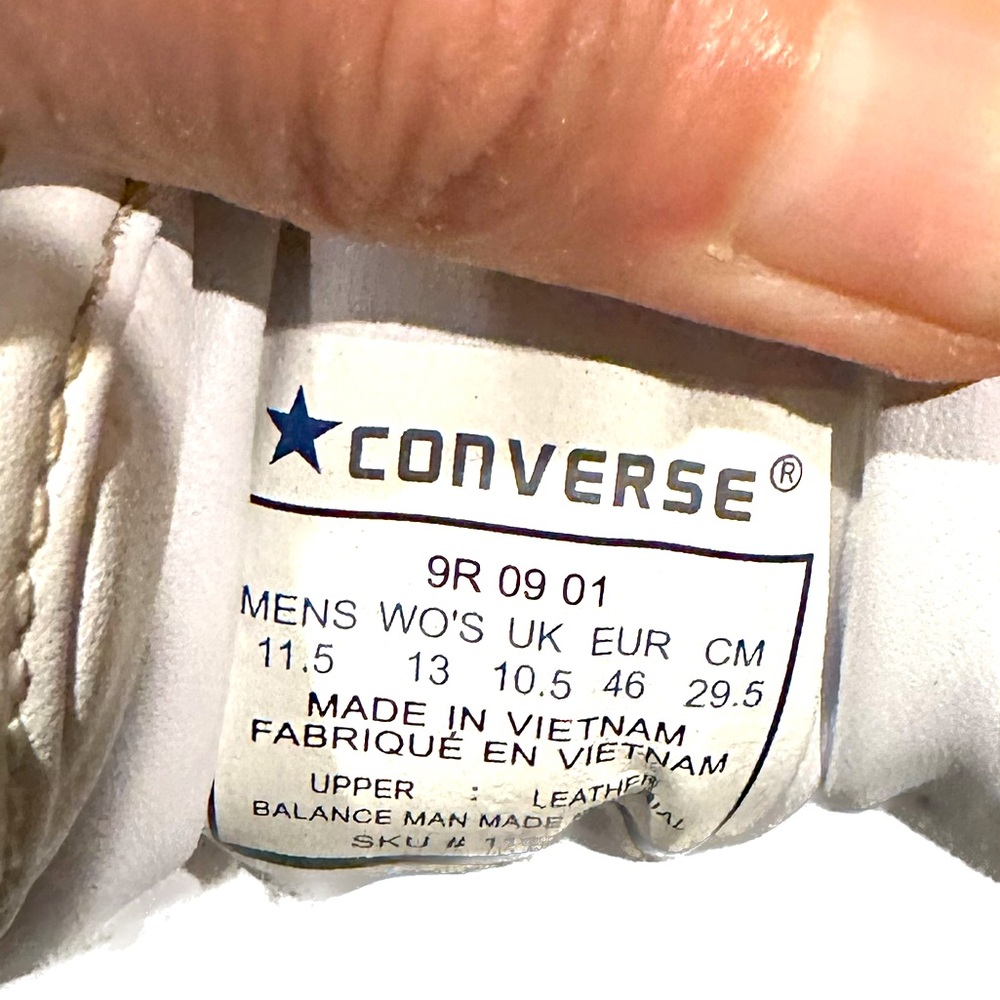 Vintage Converse All Star Ox Leather Low top Basketball Athletic Men's Size:11.5 - Picture 6 of 6